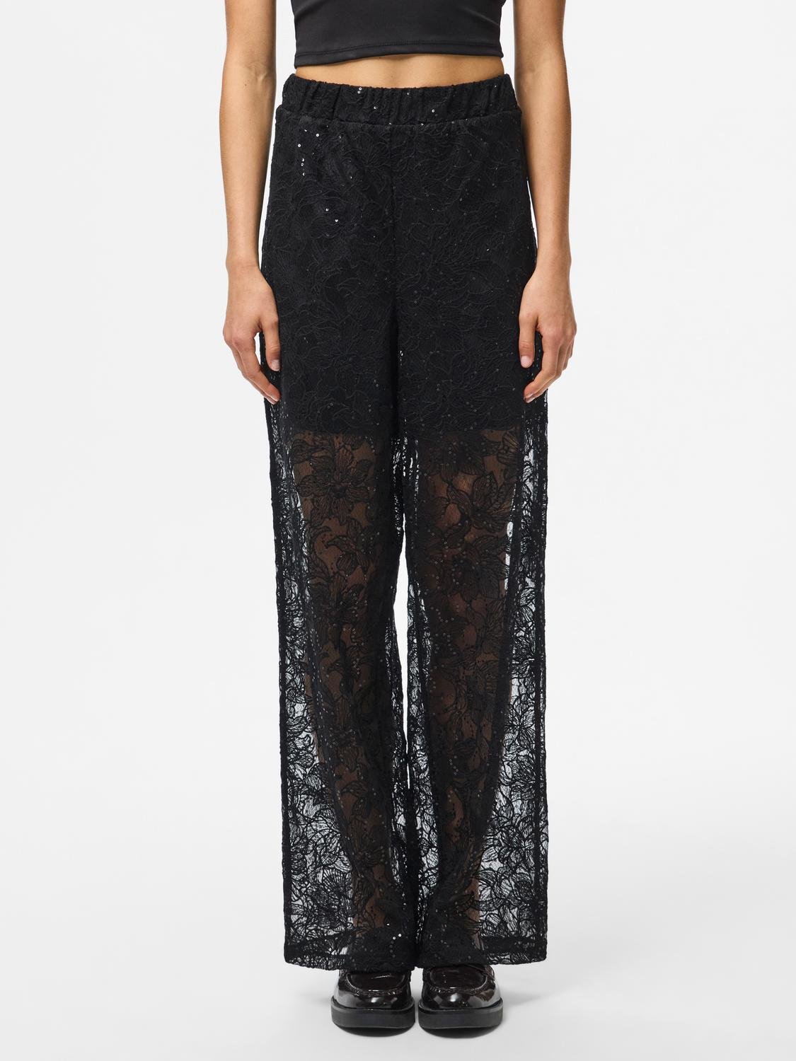 PCLOUISE Trousers - Black - VERO MODA & VILA Bergvik